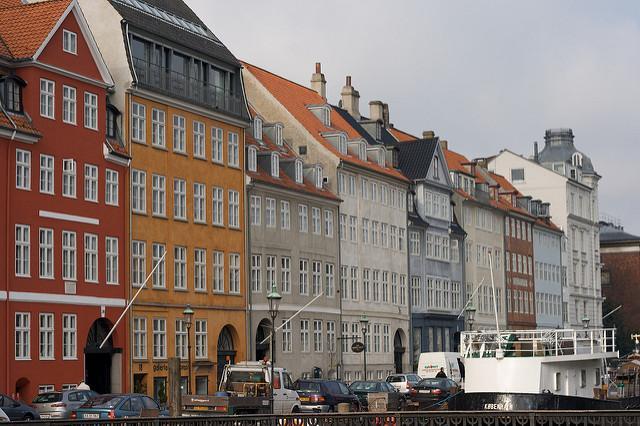 Elegant, pastel coloured houses